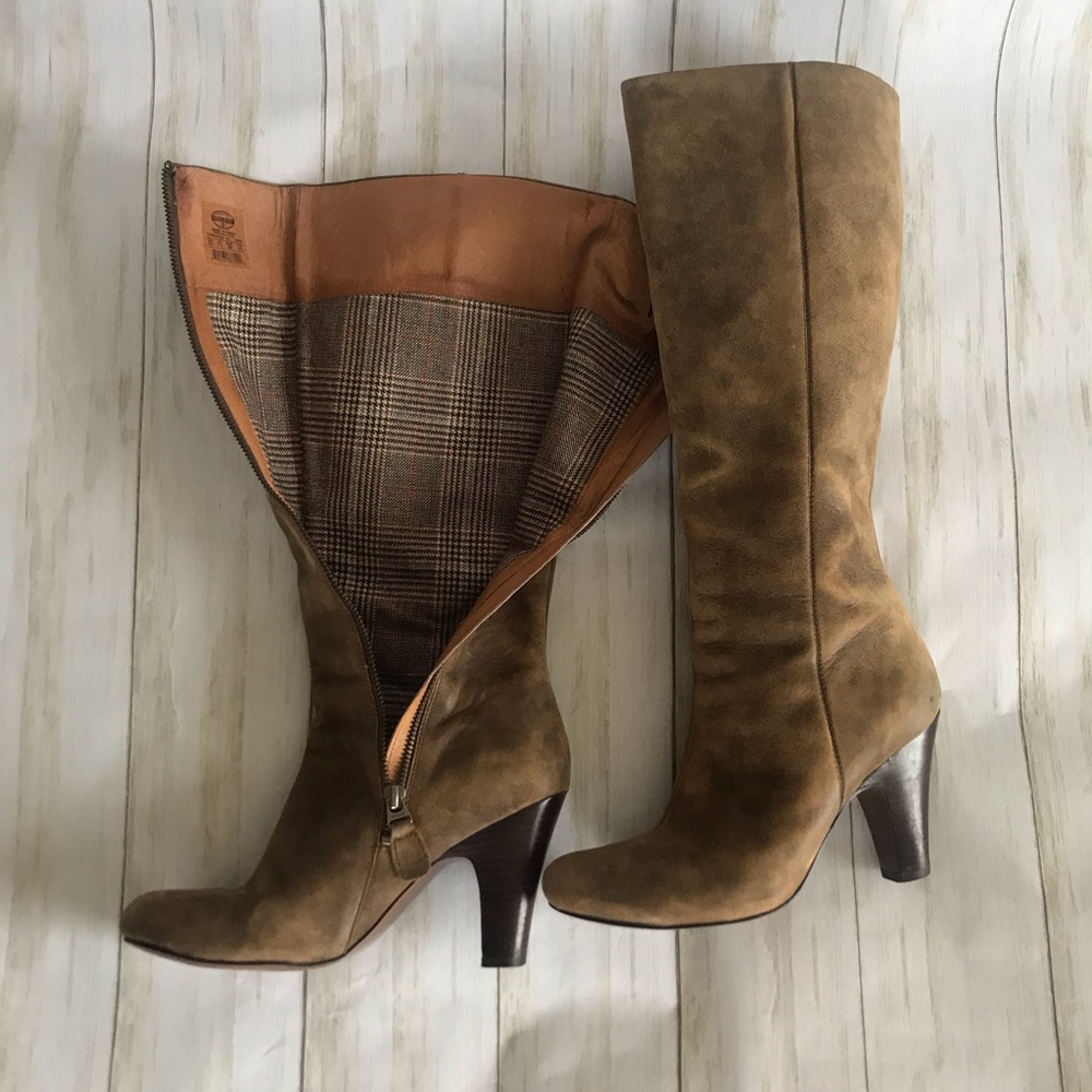 Fossil Reagan Side Zip Boot Factory Distress Suede - image 3